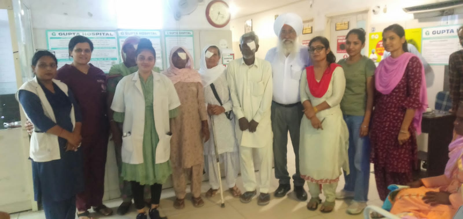 Free Cataract Surgery of three patients done by Prachin Durga Mata Mandir, Bhatinda, Punjab (16-08-2022)