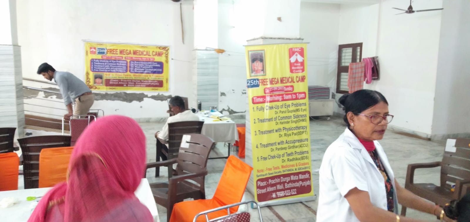 25TH FREE MEGA MEDICAL CAMP  at Gurudwara Nanak Vari Guru Govind Singh Nagar Bathinda Punjab, (25-09-2022)